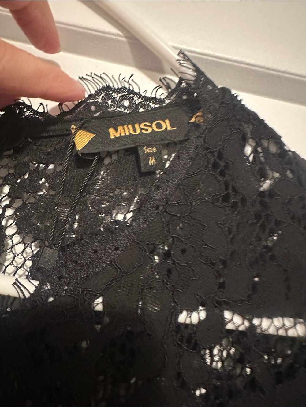 Miusol Black Lace & Chiffon Maxi Dress - Picture 6 of 6